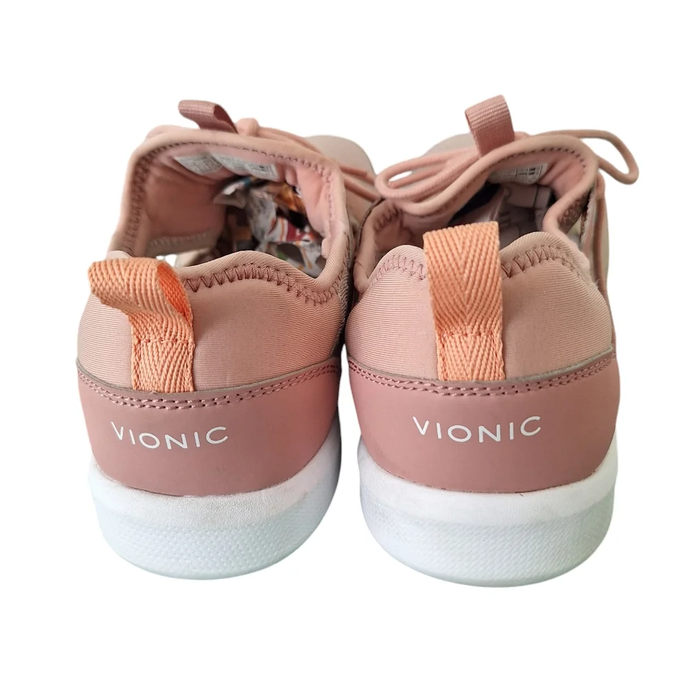 Vionic Women's Adore Dusty Pink Mesh Leather Acitve Sneakers Shoes Size 9